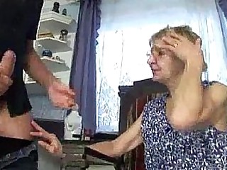 Granny fucks with her son for money